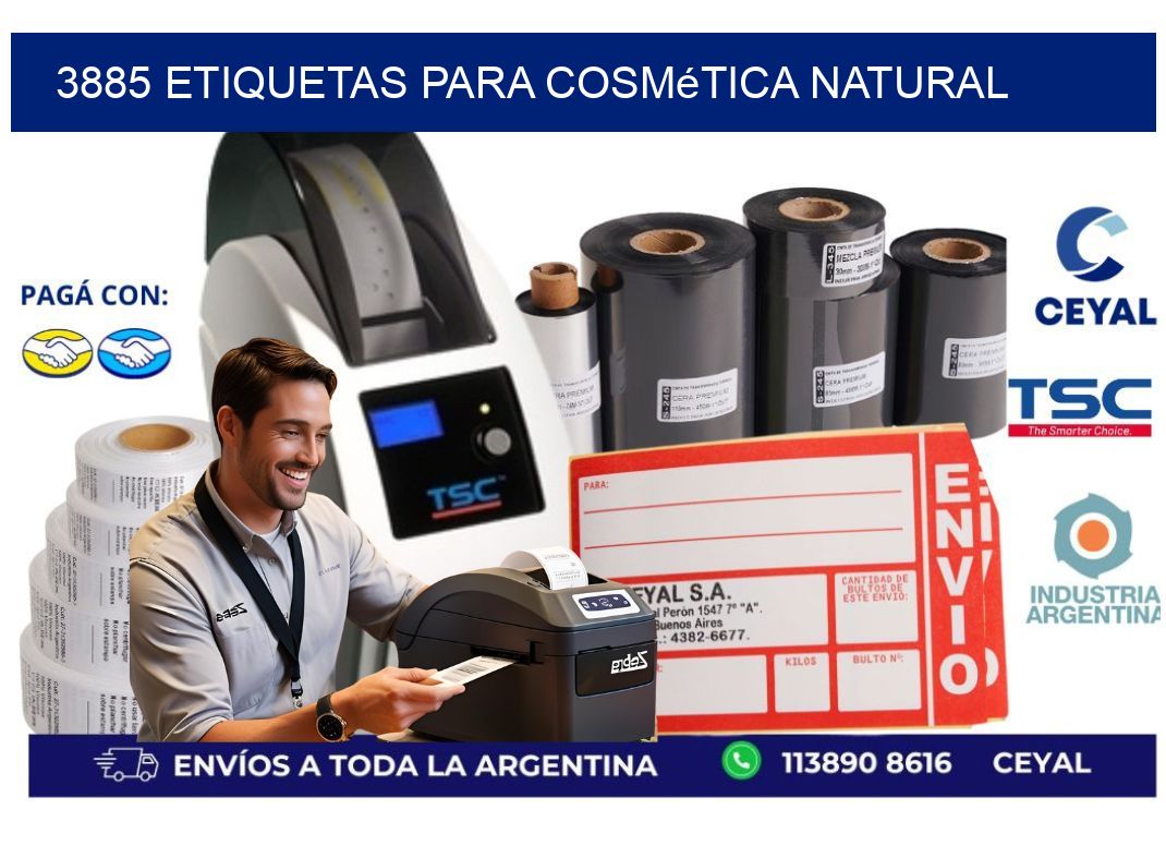 3885 Etiquetas para cosmética natural