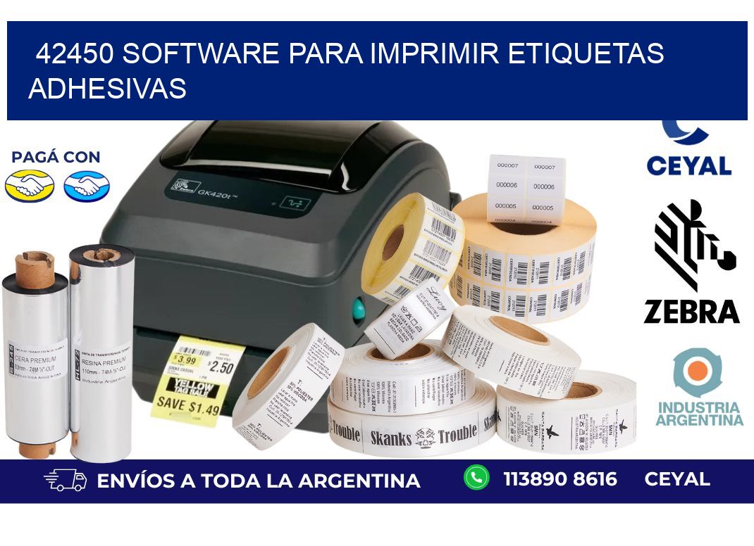 42450 software para imprimir etiquetas adhesivas