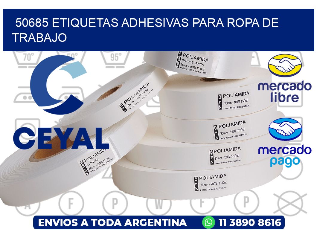 50685 Etiquetas adhesivas para ropa de trabajo