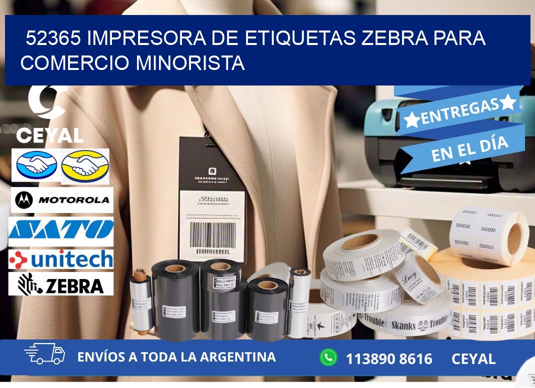 52365 impresora de etiquetas zebra para comercio minorista