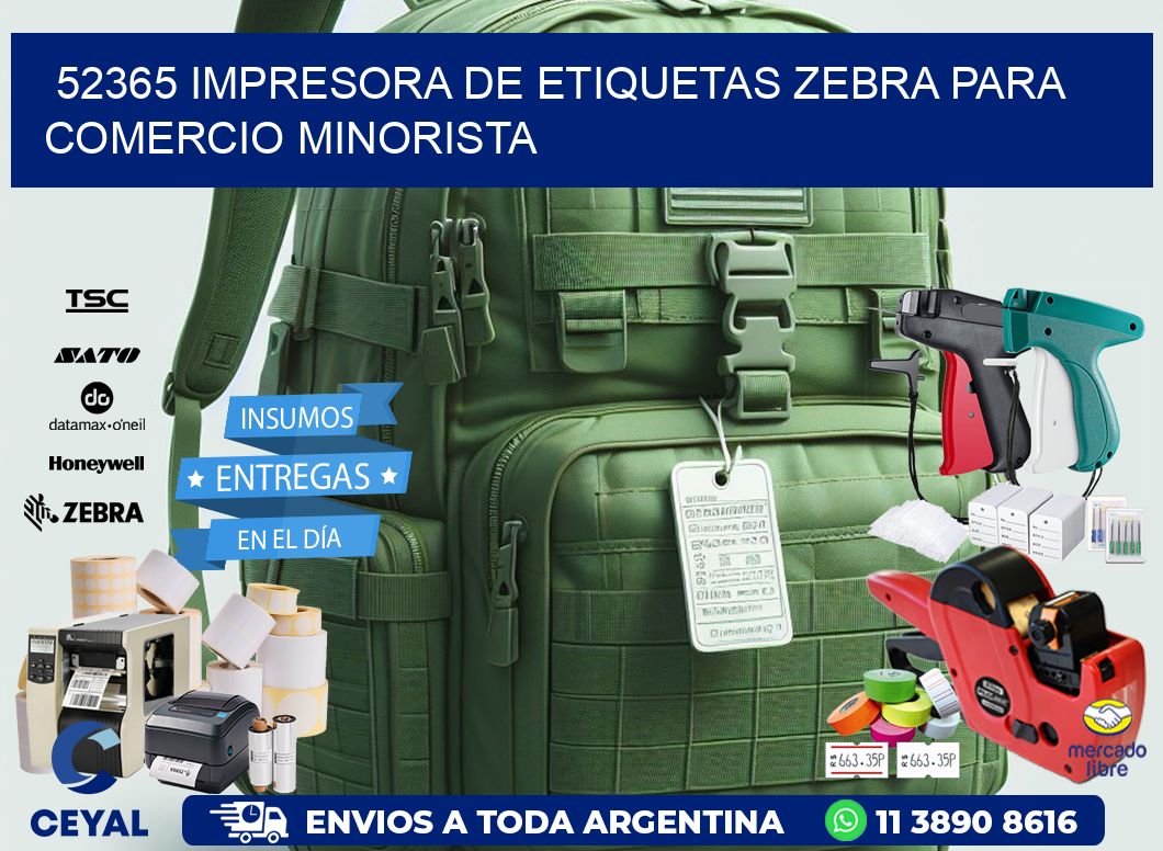 52365 impresora de etiquetas zebra para comercio minorista