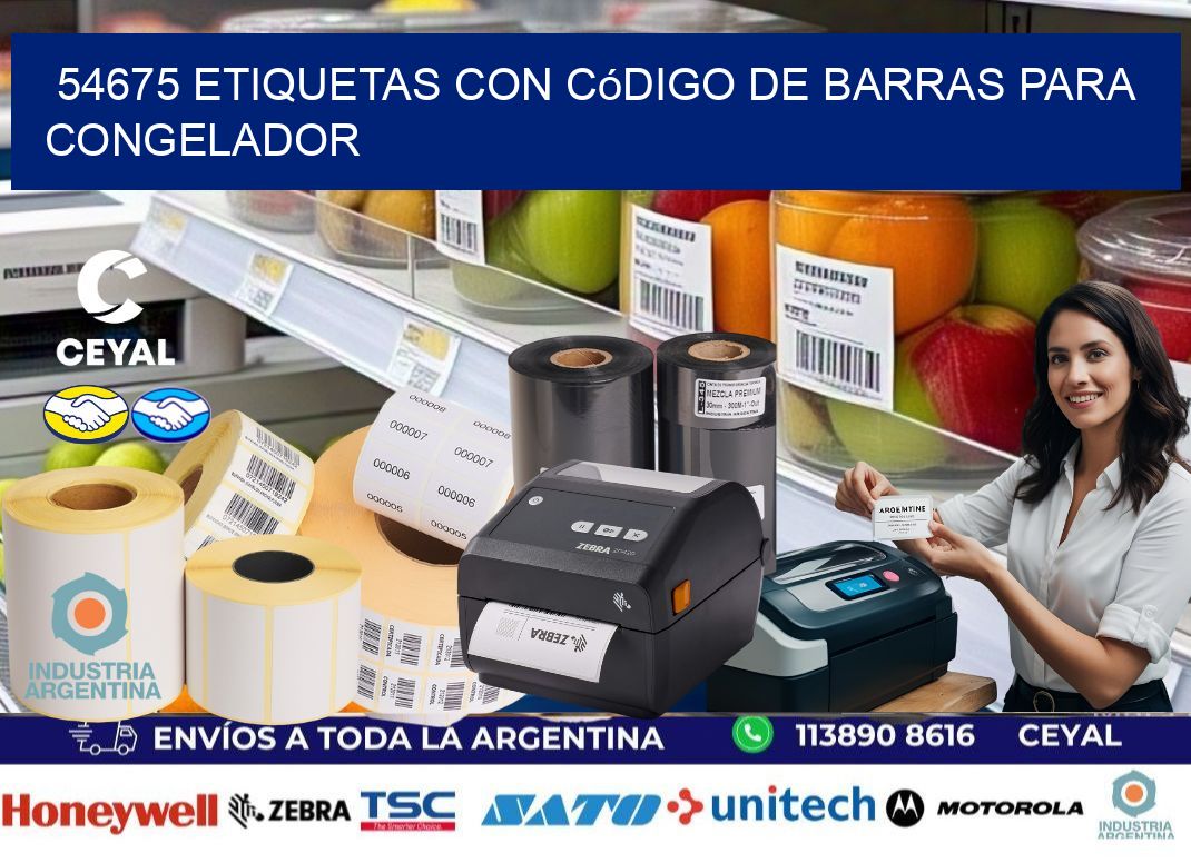 54675 Etiquetas con código de barras para congelador