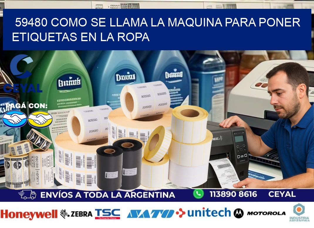 59480 como se llama la maquina para poner etiquetas en la ropa