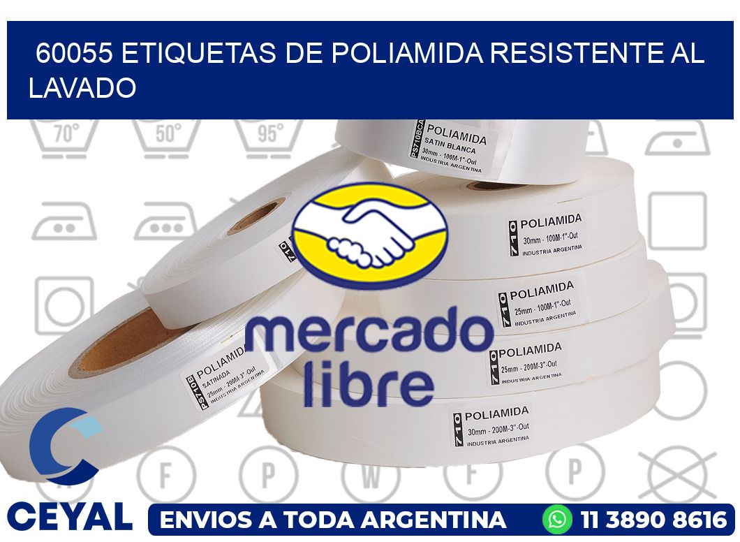 60055 Etiquetas de poliamida resistente al lavado