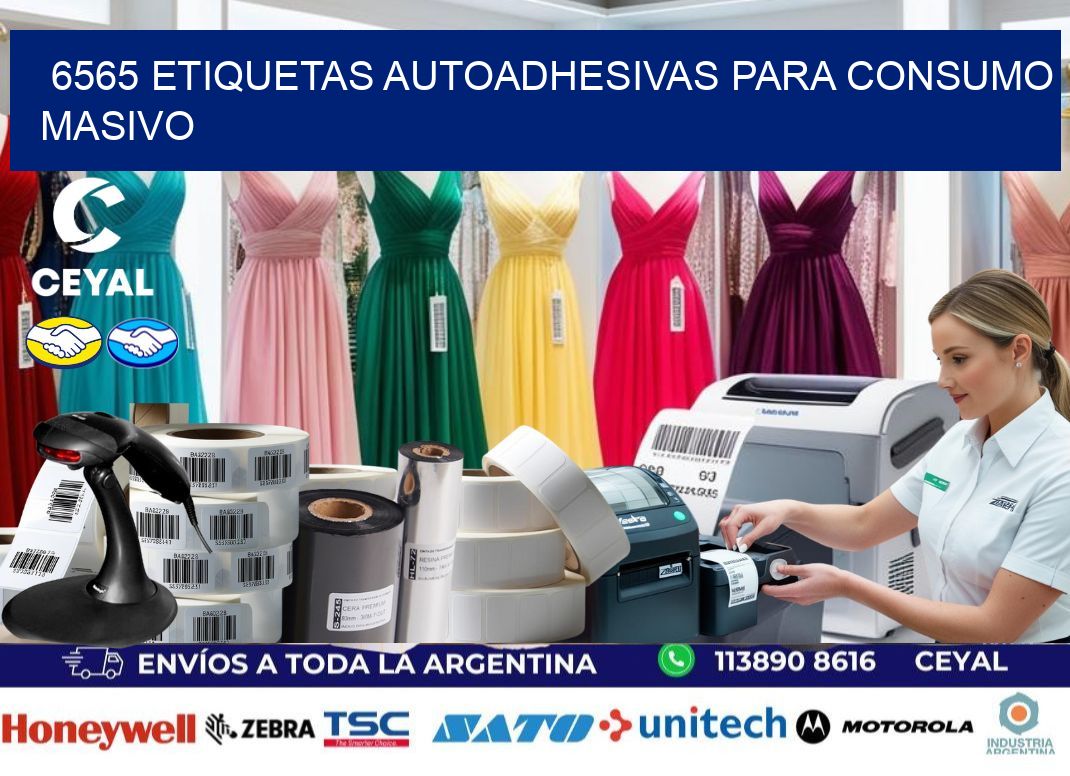 6565 Etiquetas autoadhesivas para consumo masivo
