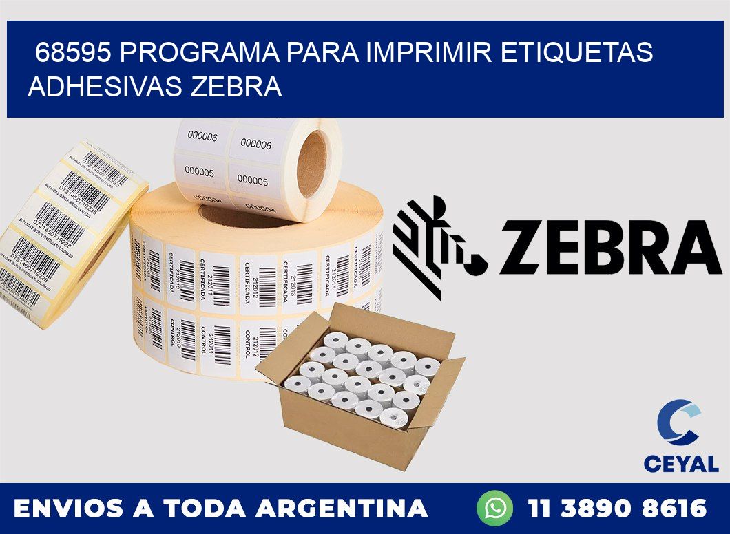 68595 Programa para imprimir etiquetas adhesivas zebra