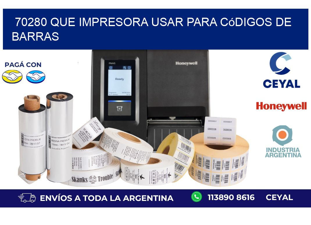 70280 Que impresora usar para códigos de barras