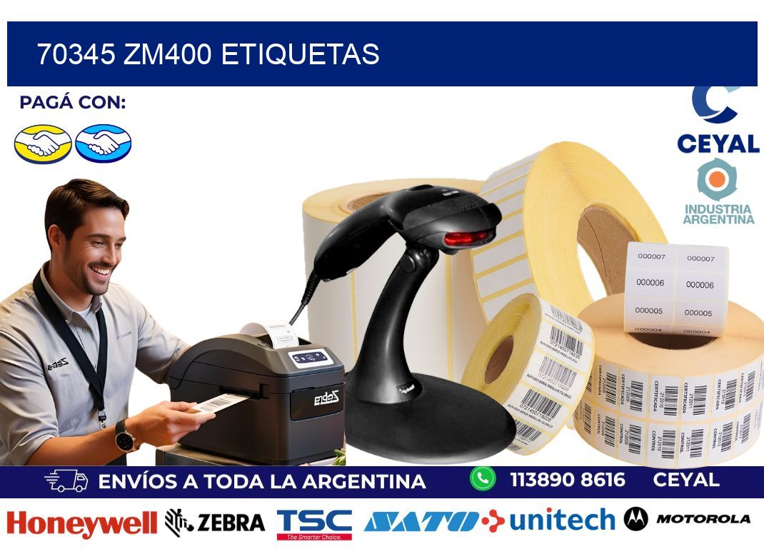 70345 ZM400 etiquetas