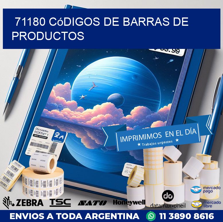 71180 Códigos de barras de productos