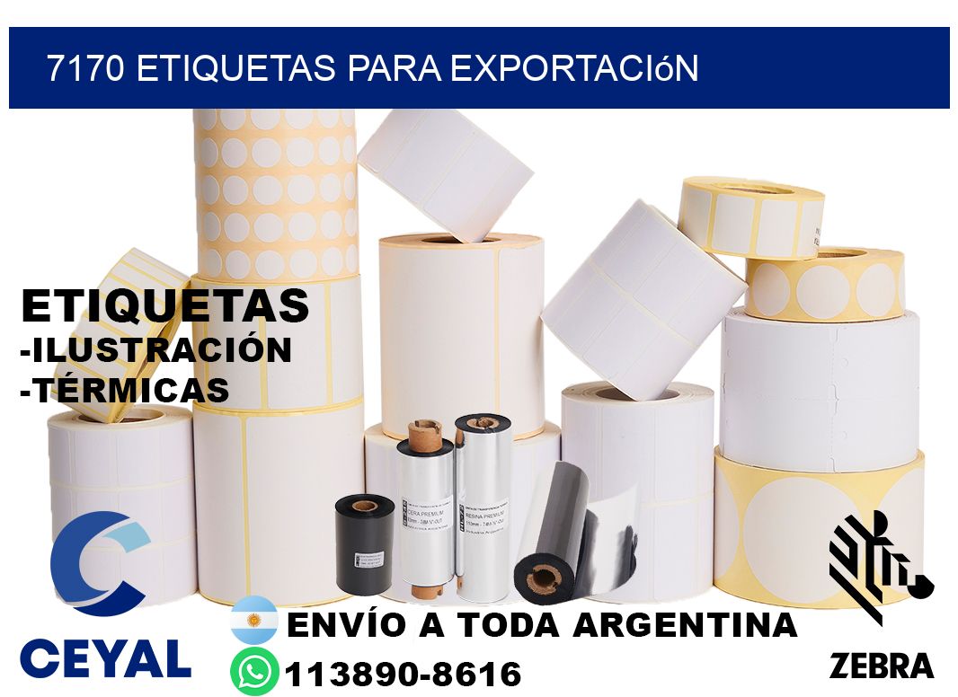 7170 Etiquetas para exportación