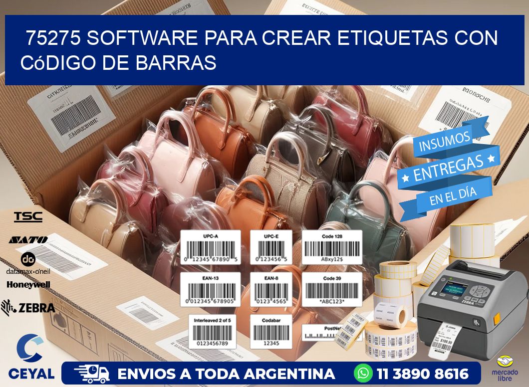 75275 Software para crear etiquetas con código de barras