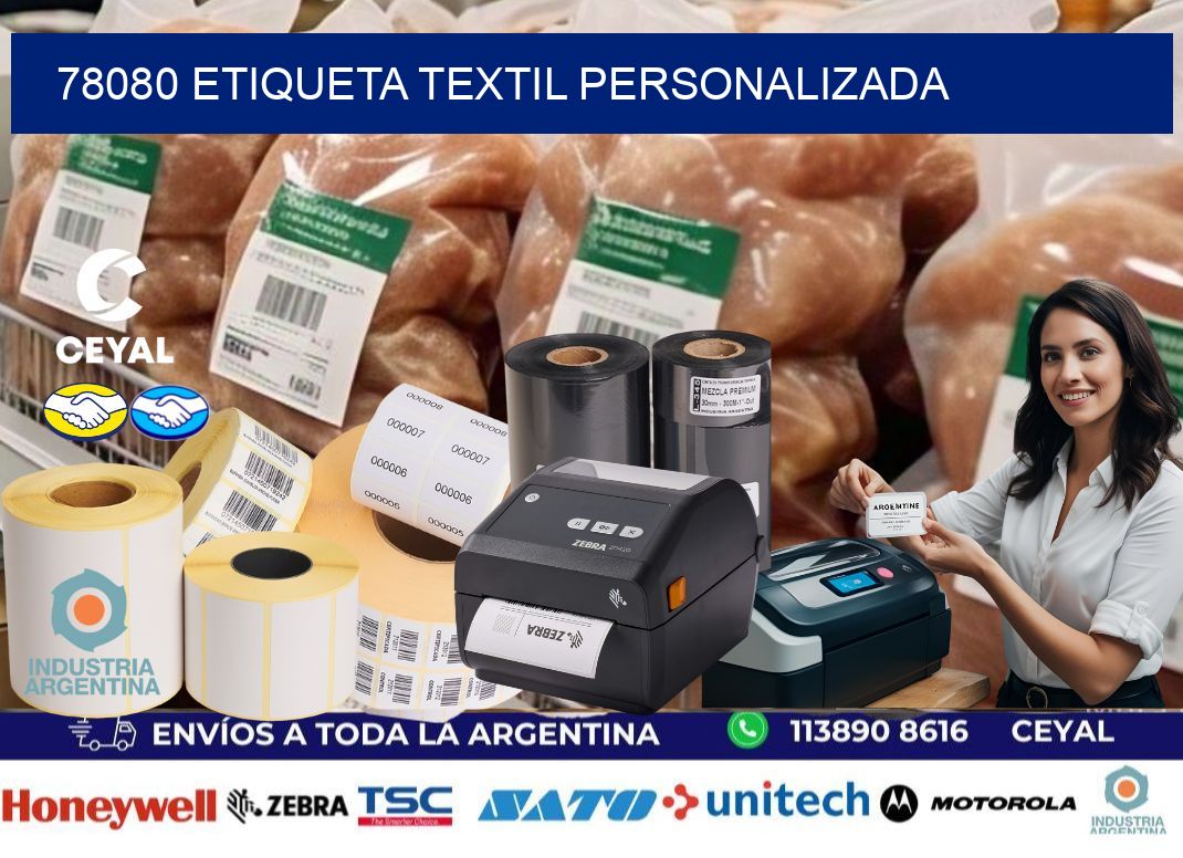 78080 Etiqueta textil personalizada