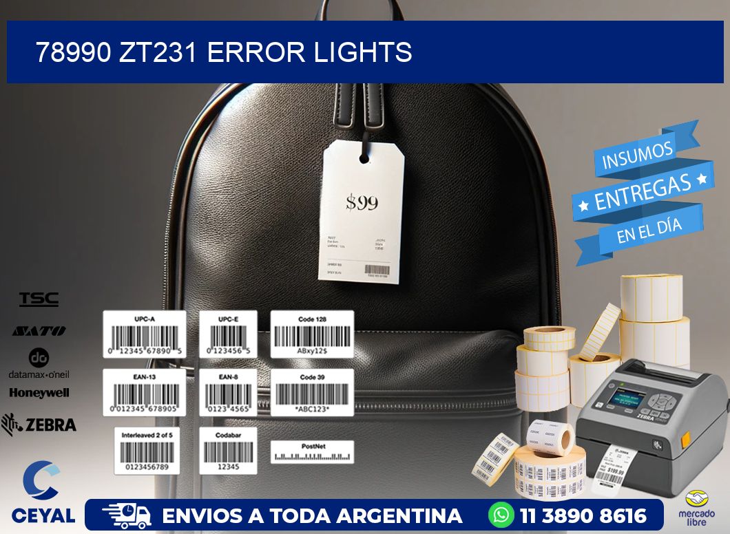 78990 ZT231 error lights