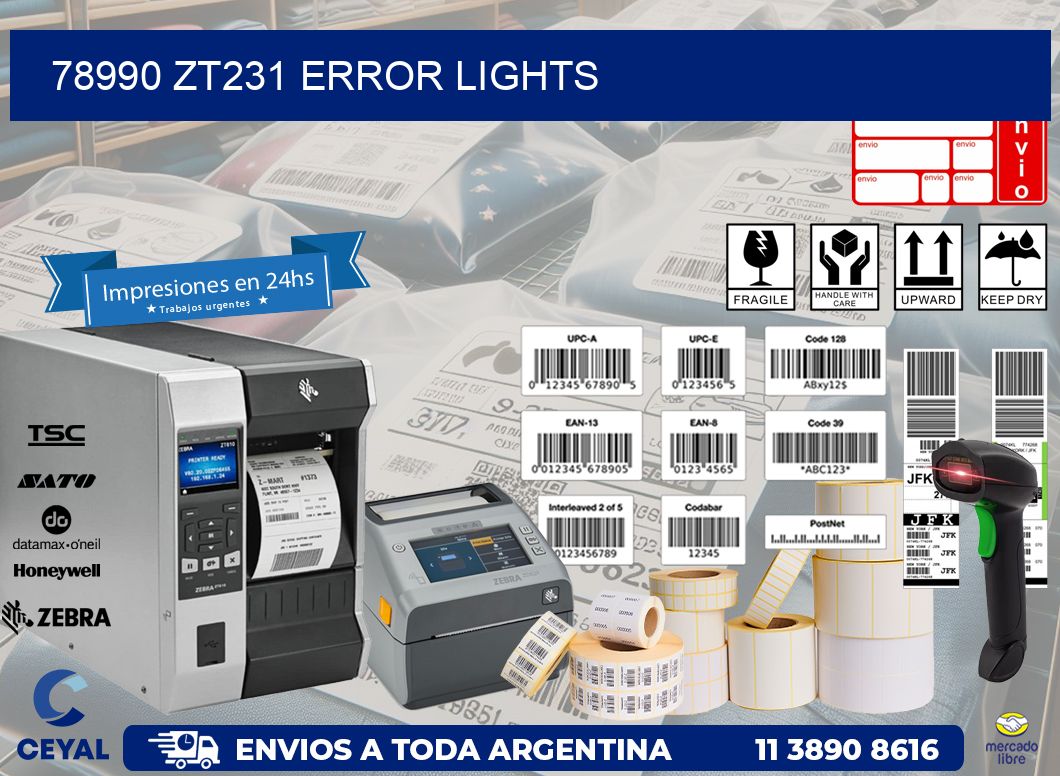 78990 ZT231 error lights