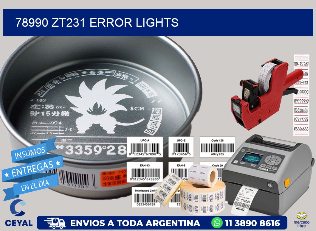 78990 ZT231 error lights