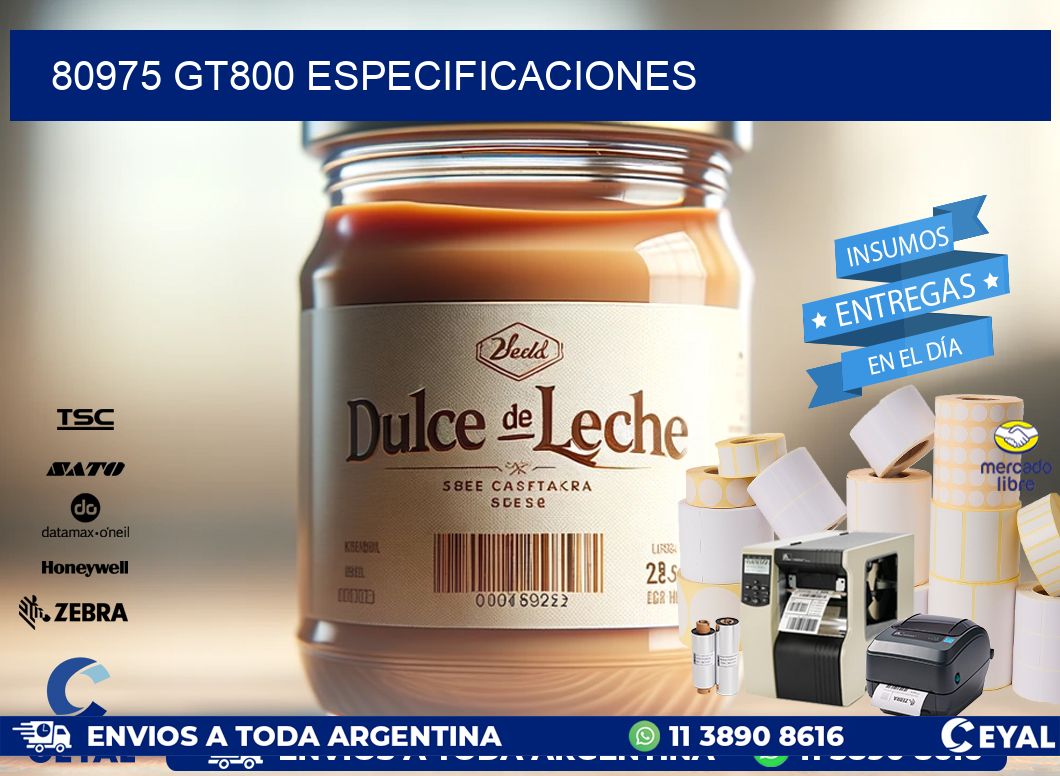 80975 GT800 especificaciones