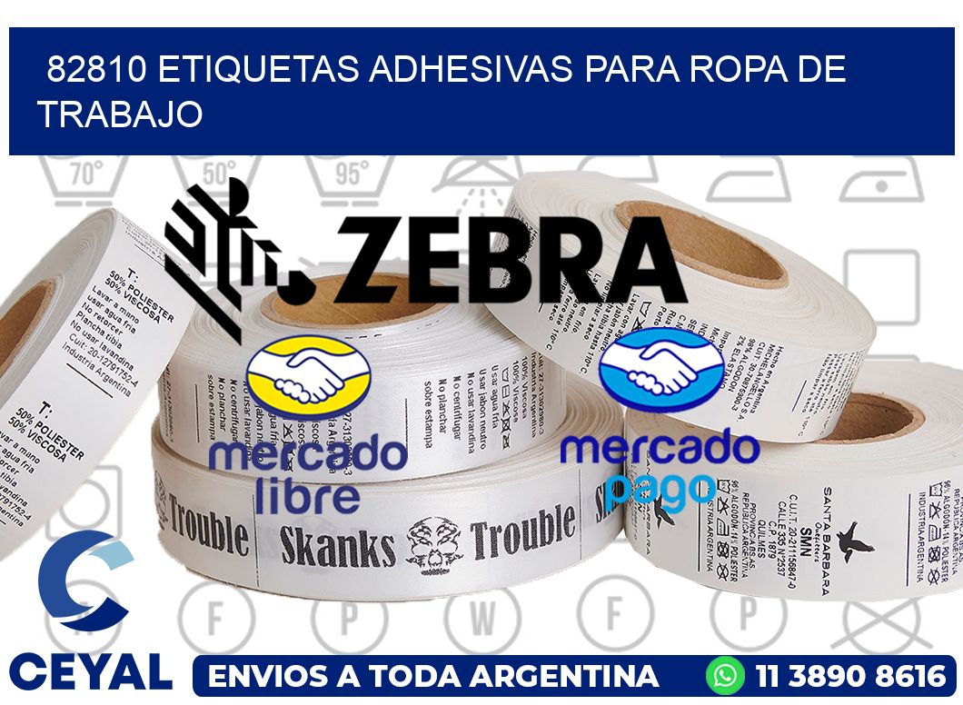 82810 Etiquetas adhesivas para ropa de trabajo