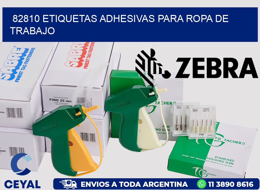 82810 Etiquetas adhesivas para ropa de trabajo