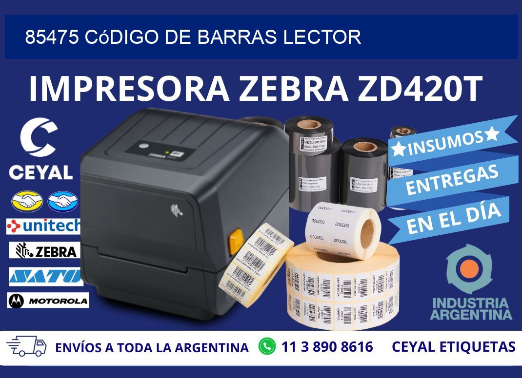 85475 Código de barras lector