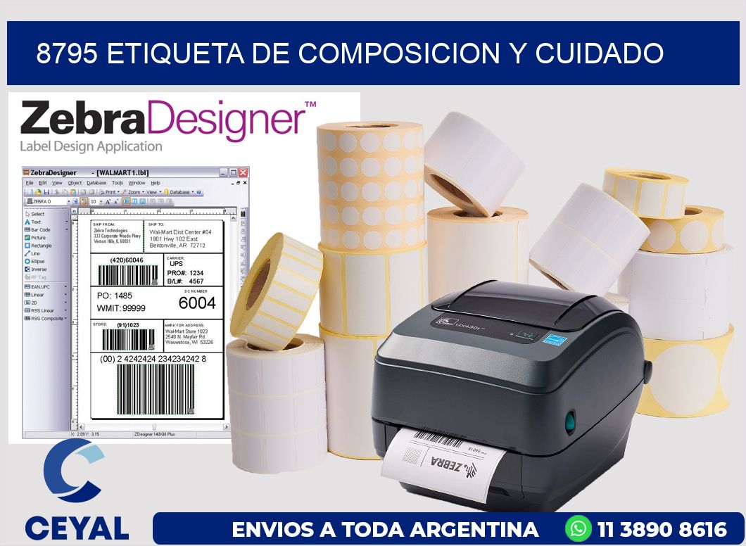 8795 etiqueta de composicion y cuidado