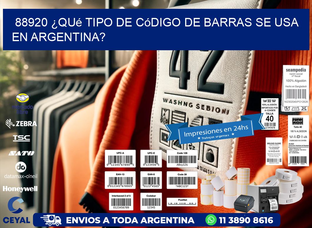 88920 ¿Qué tipo de código de barras se usa en Argentina?