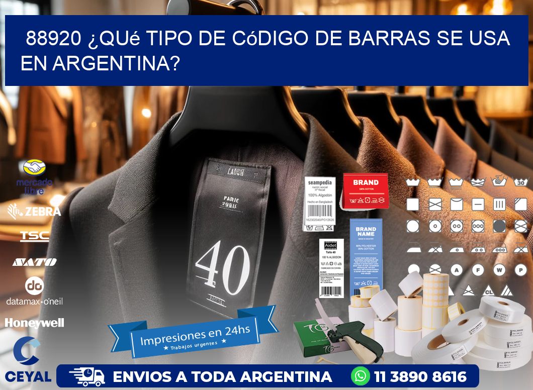 88920 ¿Qué tipo de código de barras se usa en Argentina?
