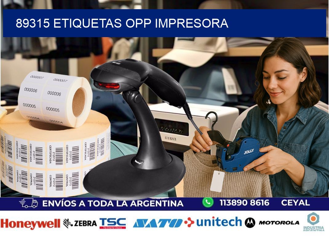 89315 etiquetas opp impresora