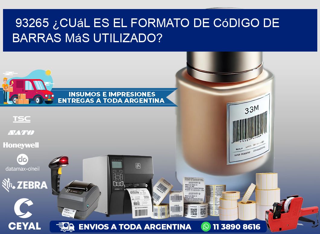 93265 ¿Cuál es el formato de código de barras más utilizado?