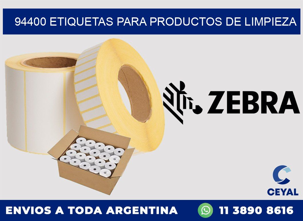 94400 Etiquetas para productos de limpieza