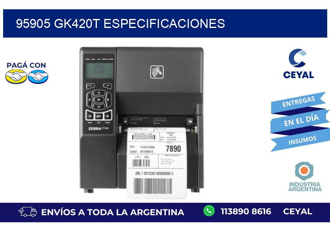 95905 GK420T especificaciones