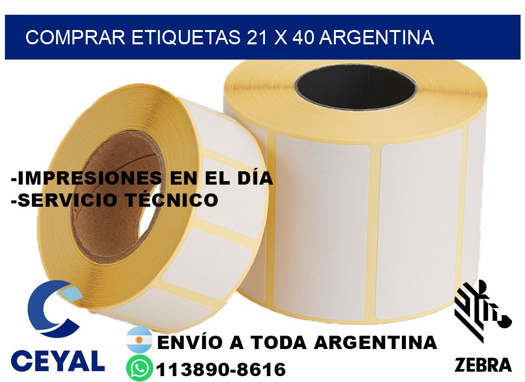 Comprar etiquetas 21 x 40 argentina
