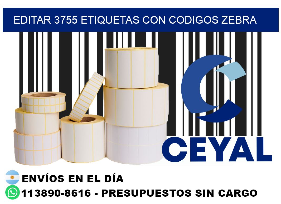 EDITAR 3755 ETIQUETAS CON CODIGOS ZEBRA