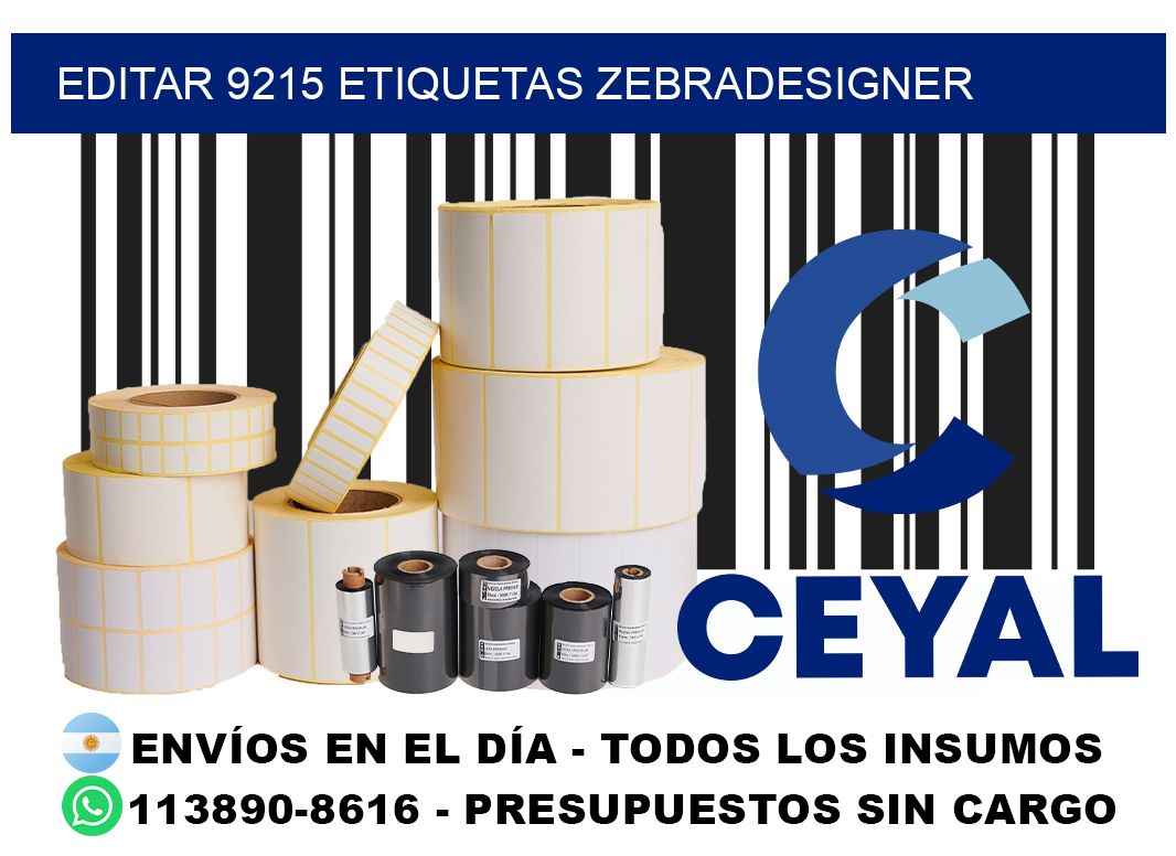EDITAR 9215 ETIQUETAS ZEBRADESIGNER