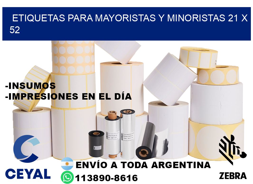 ETIQUETAS PARA MAYORISTAS Y MINORISTAS 21 x 52