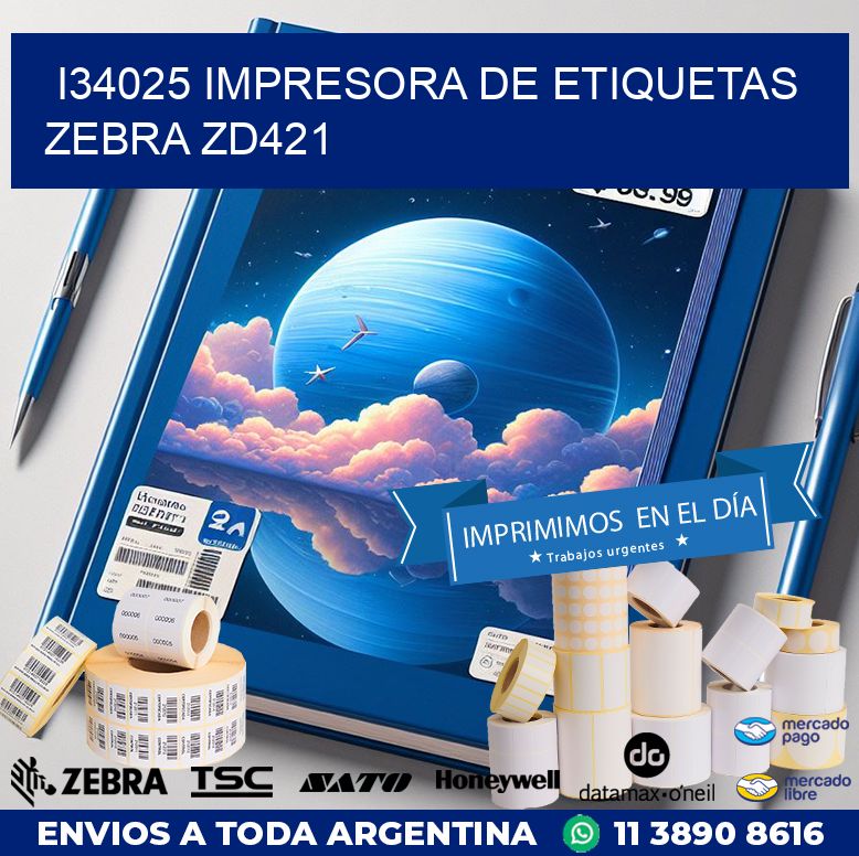 I34025 impresora de etiquetas Zebra ZD421