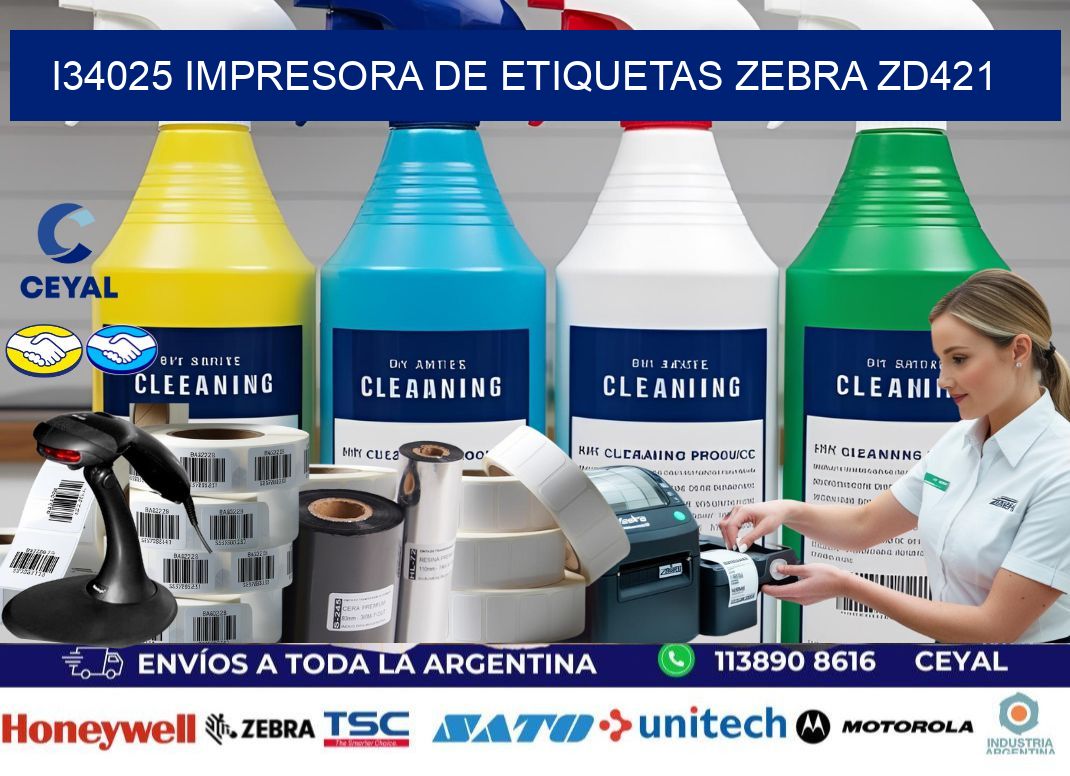 I34025 impresora de etiquetas Zebra ZD421