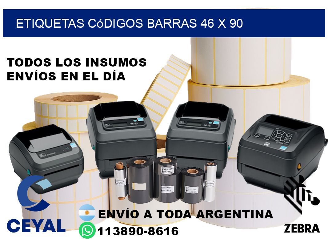 etiquetas códigos barras 46 x 90