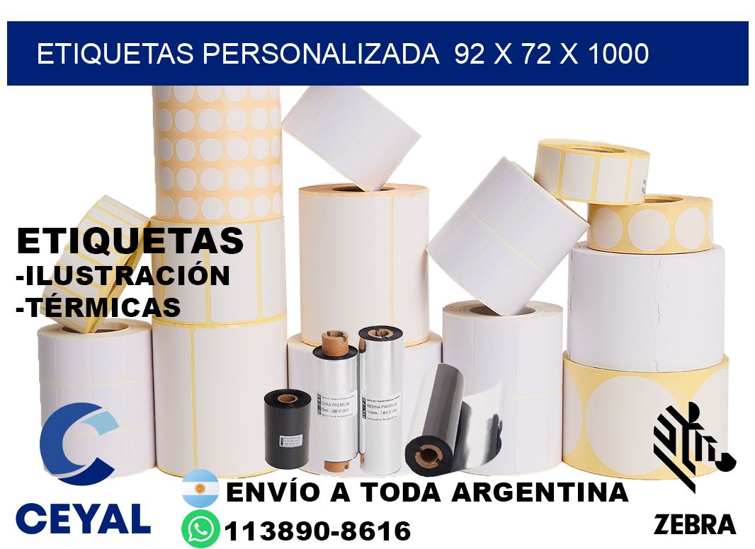 etiquetas personalizada  92 x 72 x 1000