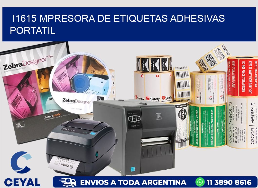 i1615 mpresora de etiquetas adhesivas portatil