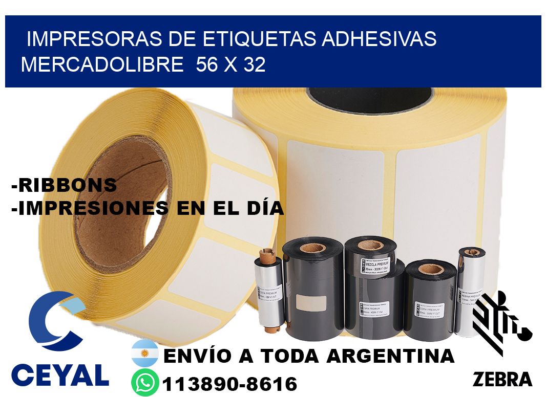 impresoras de etiquetas adhesivas mercadolibre  56 x 32