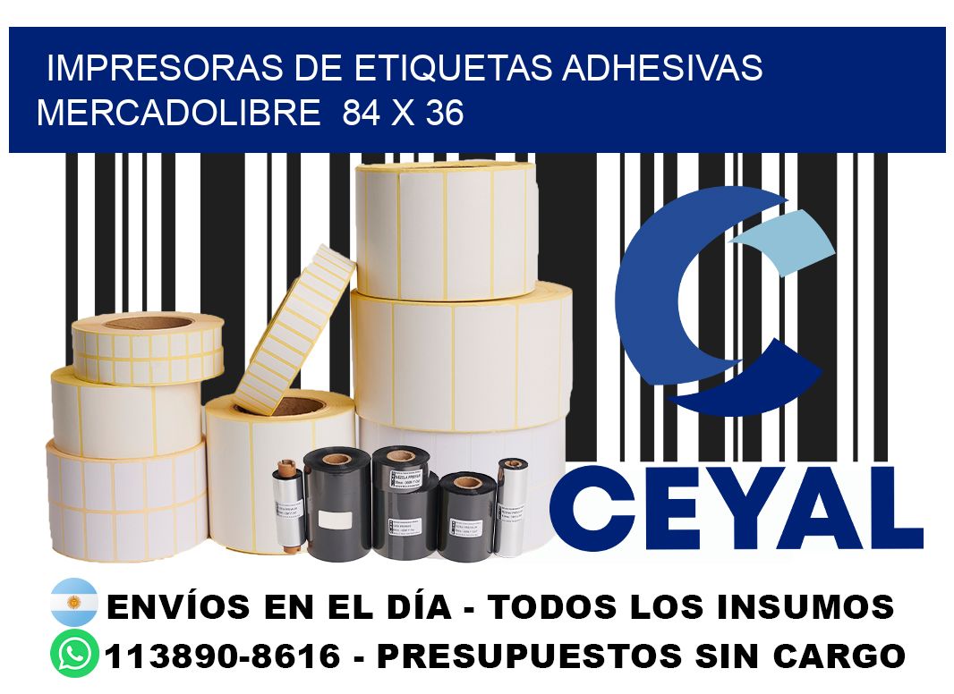 impresoras de etiquetas adhesivas mercadolibre  84 x 36