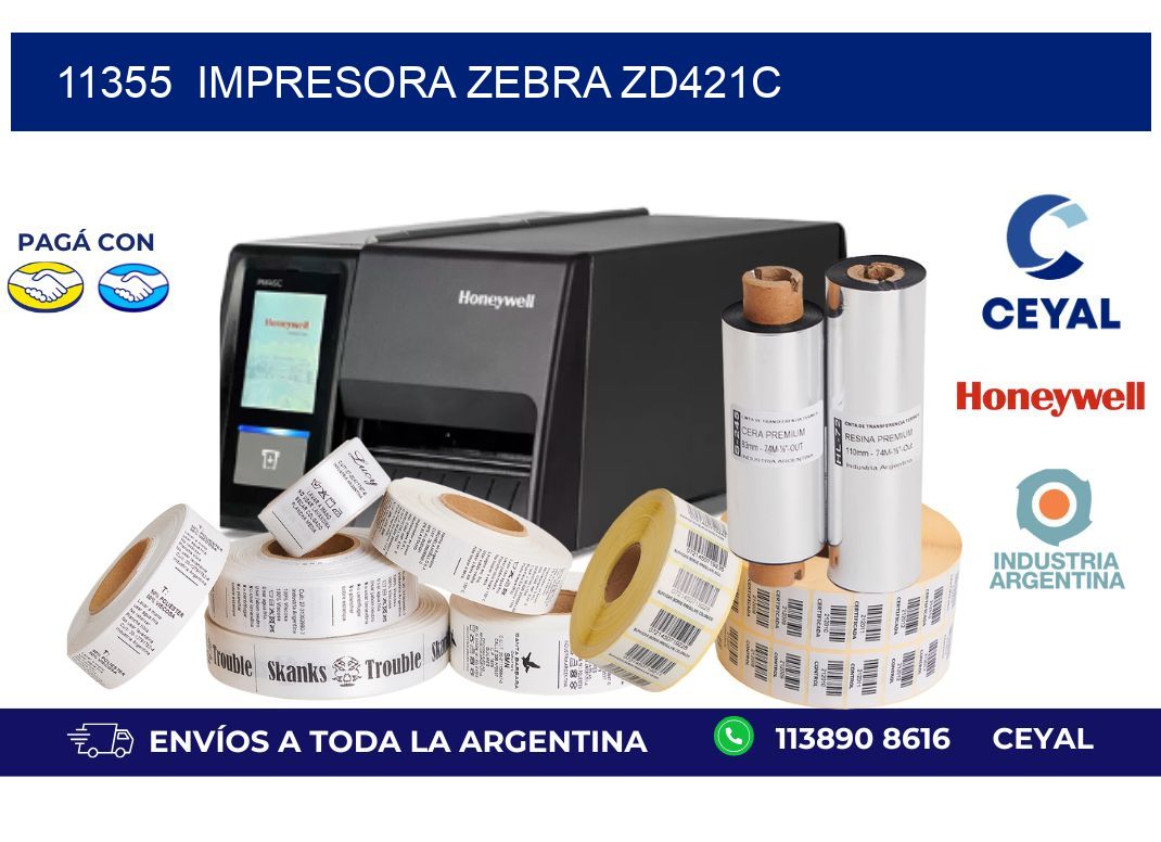 11355  Impresora Zebra zd421c