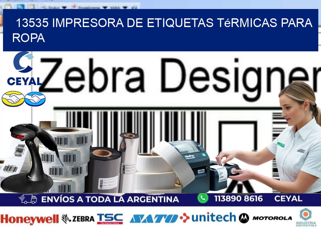 13535 impresora de etiquetas térmicas para ropa