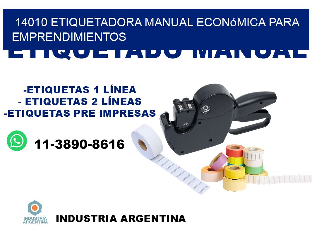 14010 etiquetadora manual económica para emprendimientos