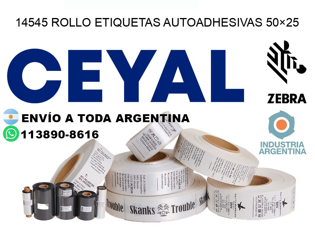 14545 Rollo Etiquetas autoadhesivas 50×25