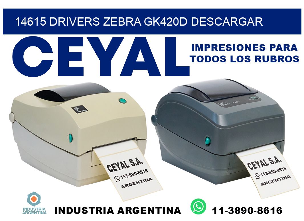 14615 drivers zebra gk420d descargar