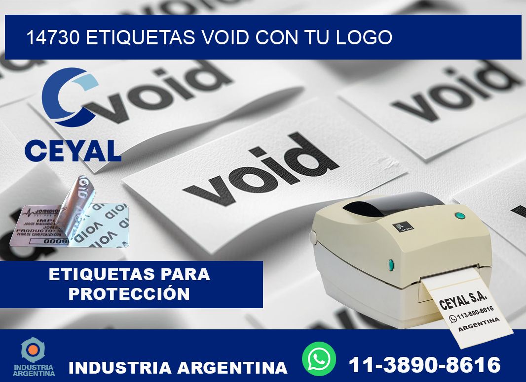 14730 etiquetas void con tu logo