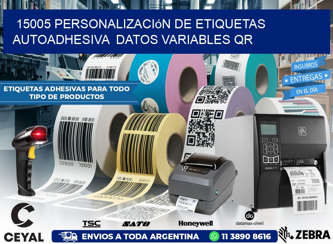 15005 Personalización de etiquetas autoadhesiva  datos variables QR