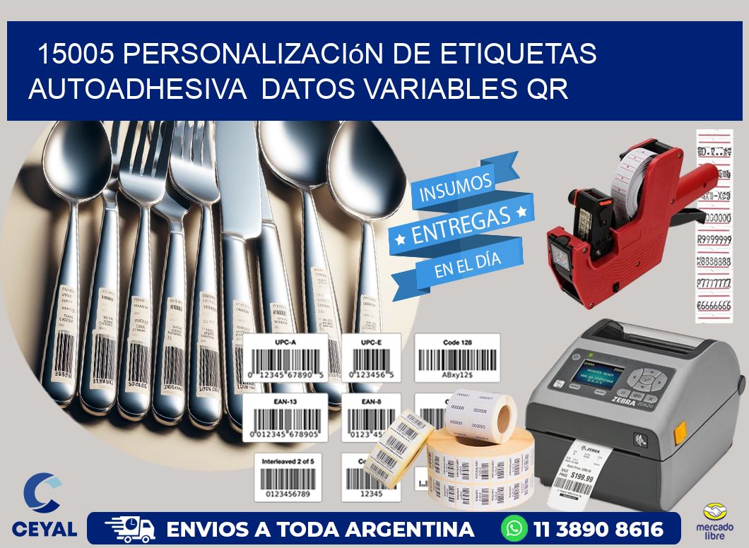 15005 Personalización de etiquetas autoadhesiva  datos variables QR