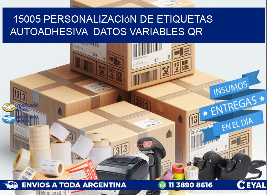 15005 Personalización de etiquetas autoadhesiva  datos variables QR